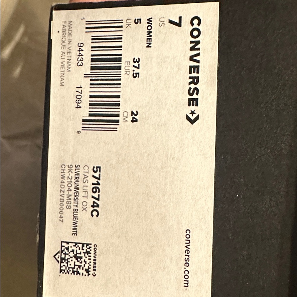 Converse Women's Sparkling Blue Sneakers - Picture 5 of 8
